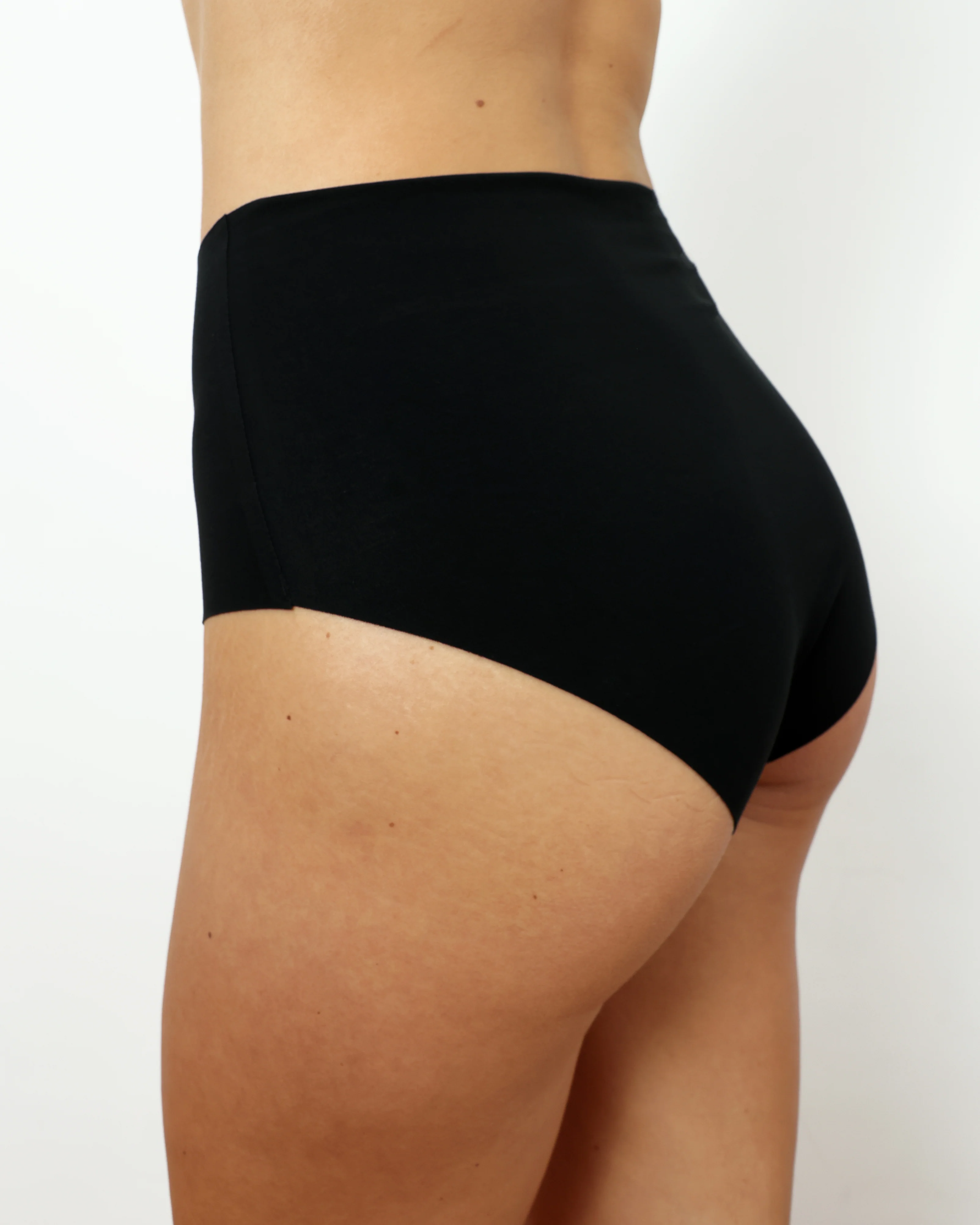 High-Rise Bikini - Seamless Cotton - Black - Image 3