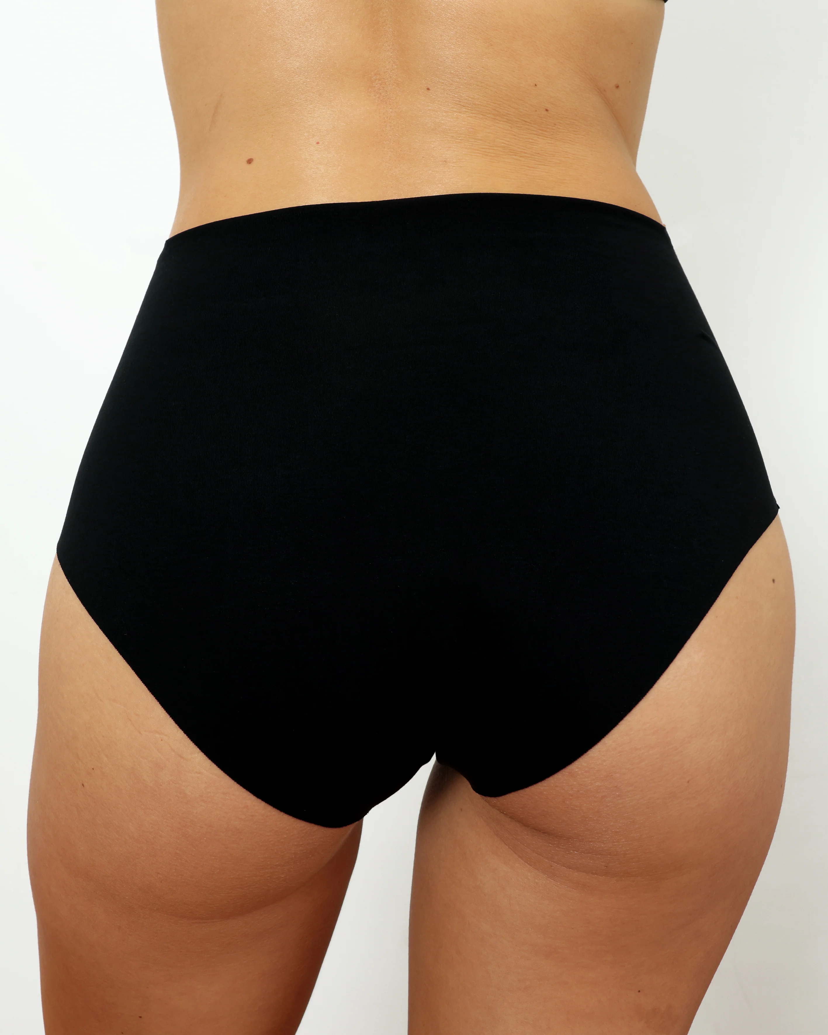 High-Rise Bikini - Seamless Cotton - Black - Image 4