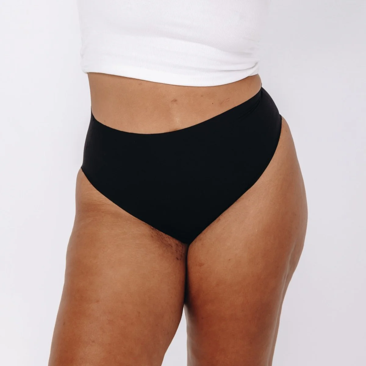 High-Rise Bikini - Seamless Cotton - Black - Image 8