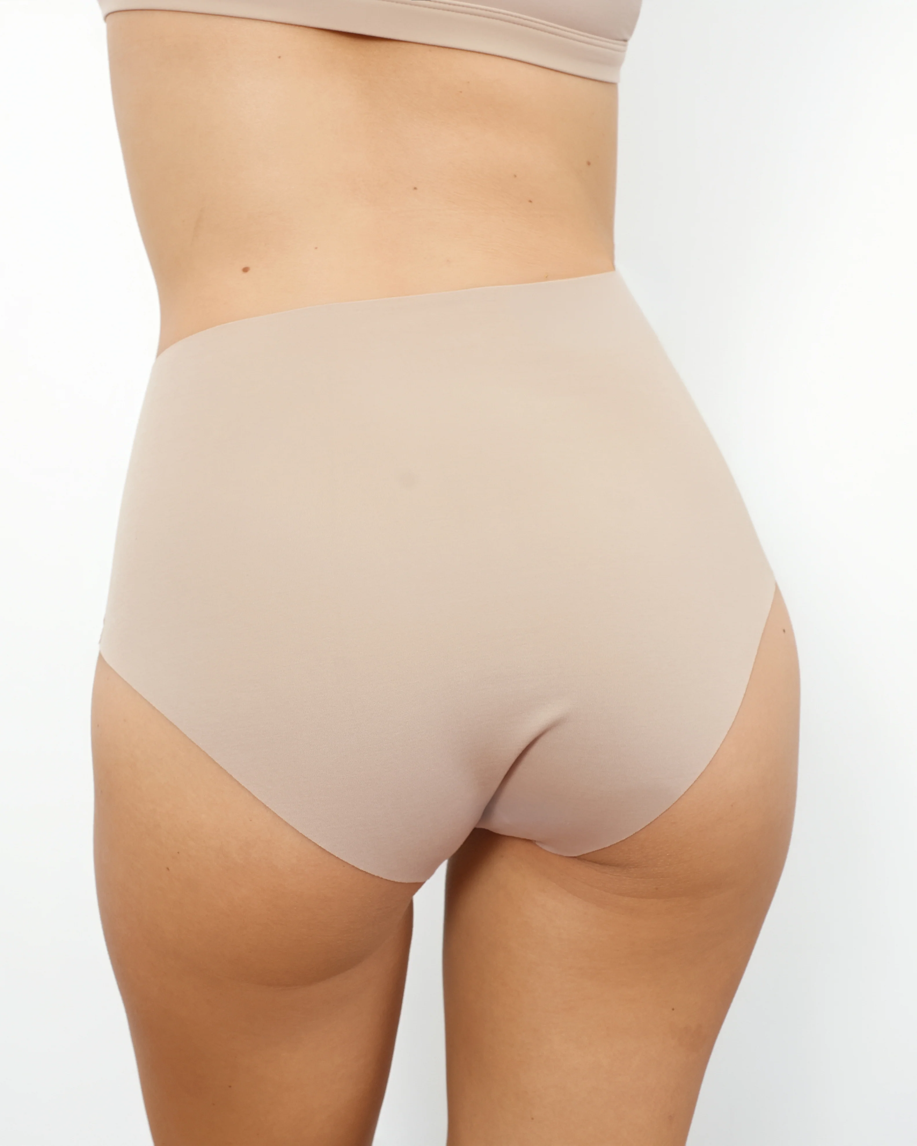 High-Rise Bikini - Seamless Cotton - Latte - Image 4