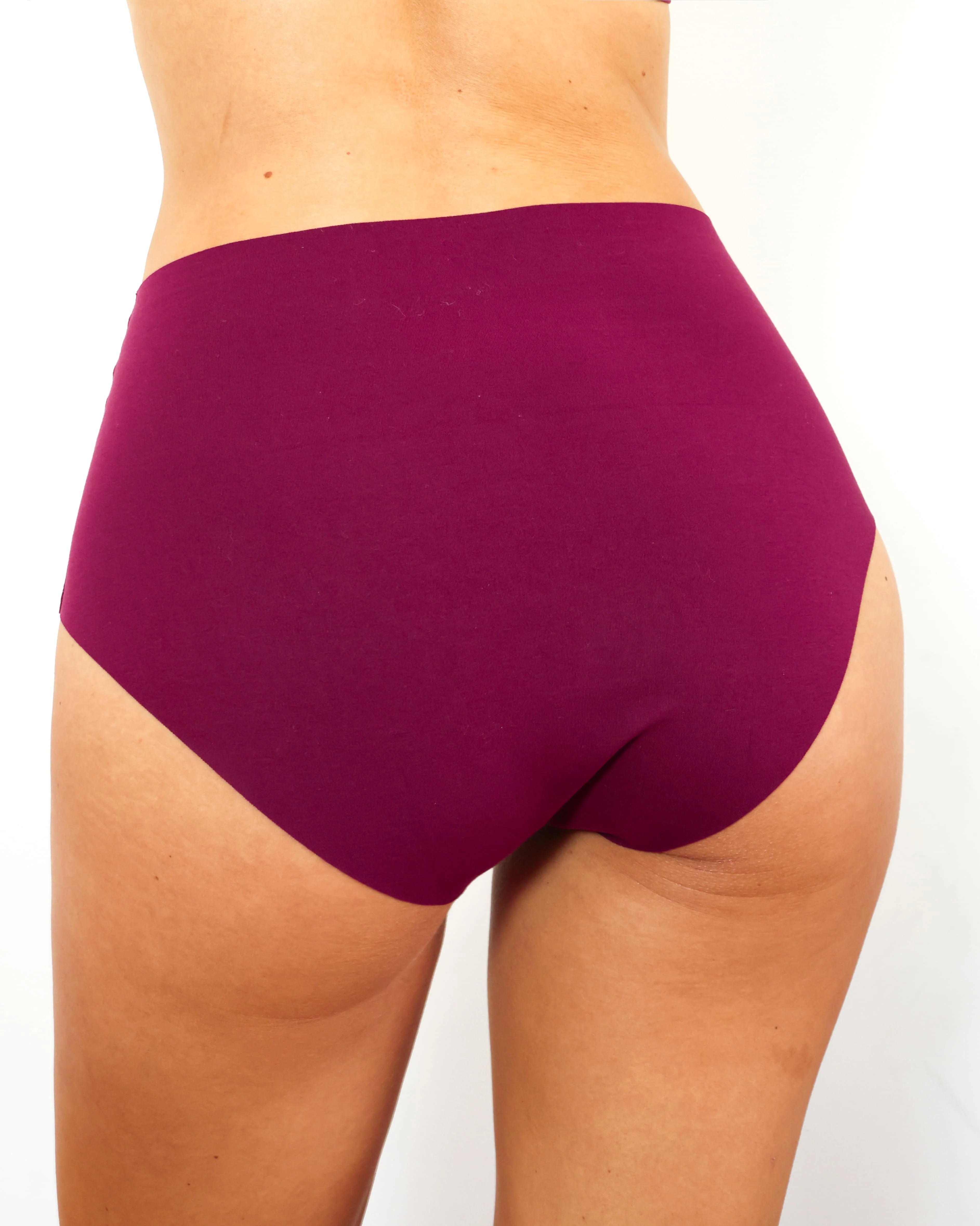 High-Rise Bikini - Seamless Cotton -Shiraz - Image 3