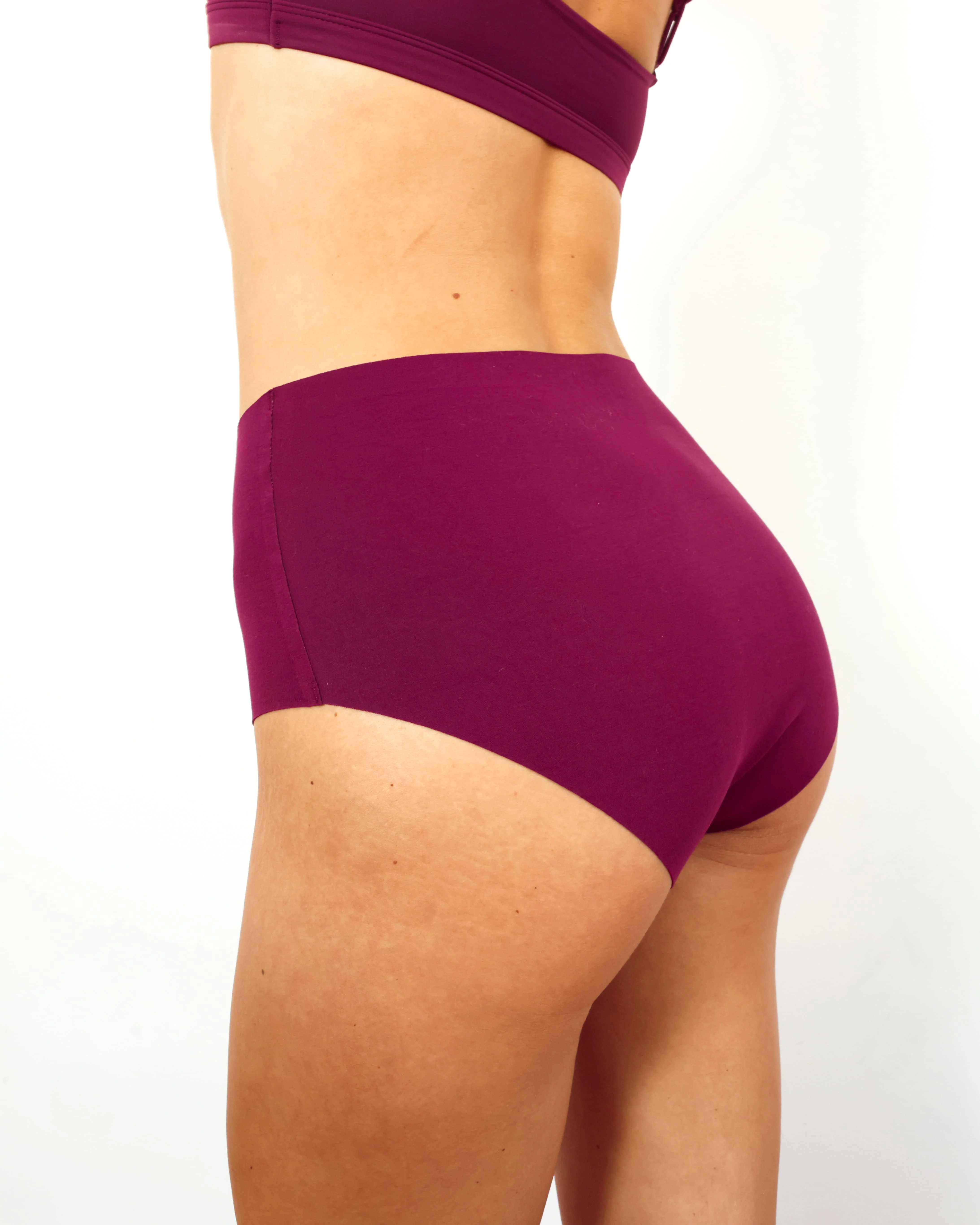 High-Rise Bikini - Seamless Cotton -Shiraz - Image 4