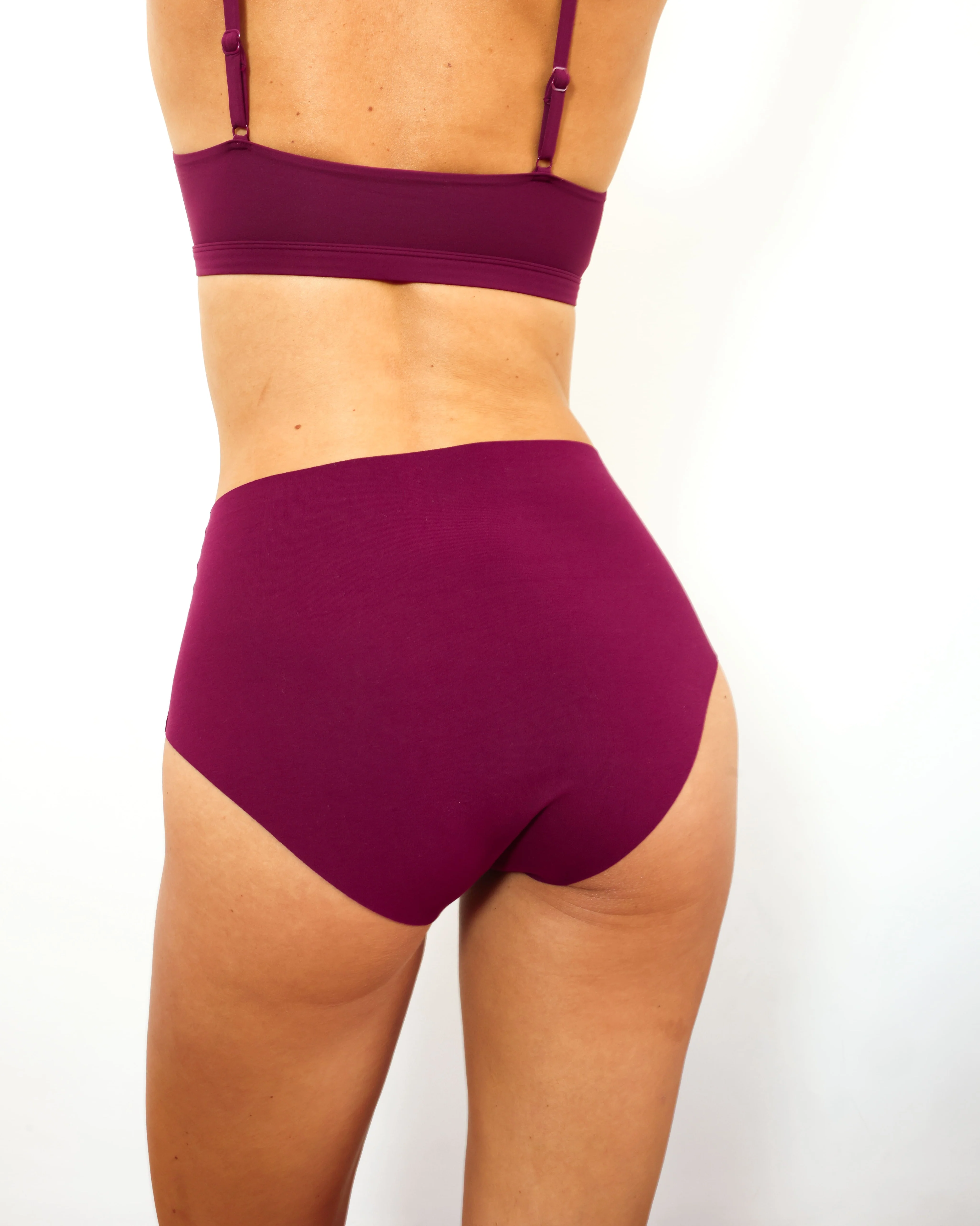 High-Rise Bikini - Seamless Cotton -Shiraz - Image 5