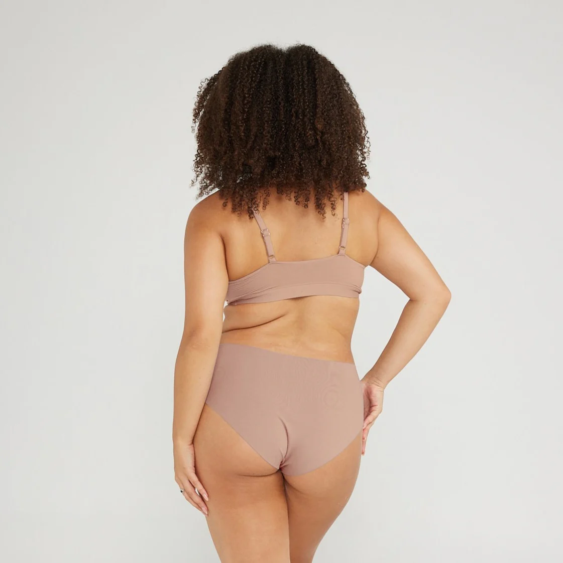 Mid-Rise Bikini - Seamless Cotton - Latte - Image 9