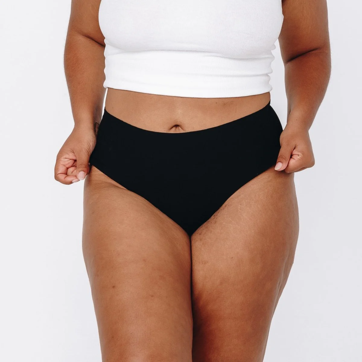 Mid-Rise Cheeky - Seamless Cotton - Black - Image 6
