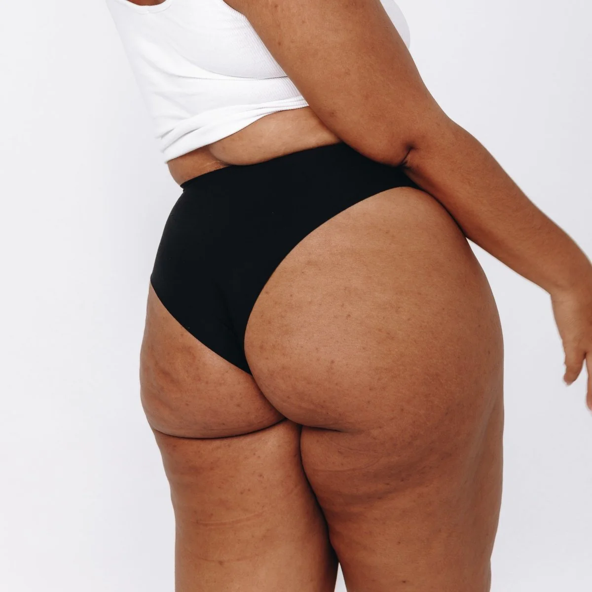 Mid-Rise Cheeky - Seamless Cotton - Black - Image 7