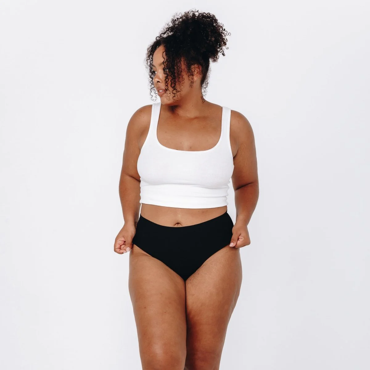 Mid-Rise Cheeky - Seamless Cotton - Black - Image 9