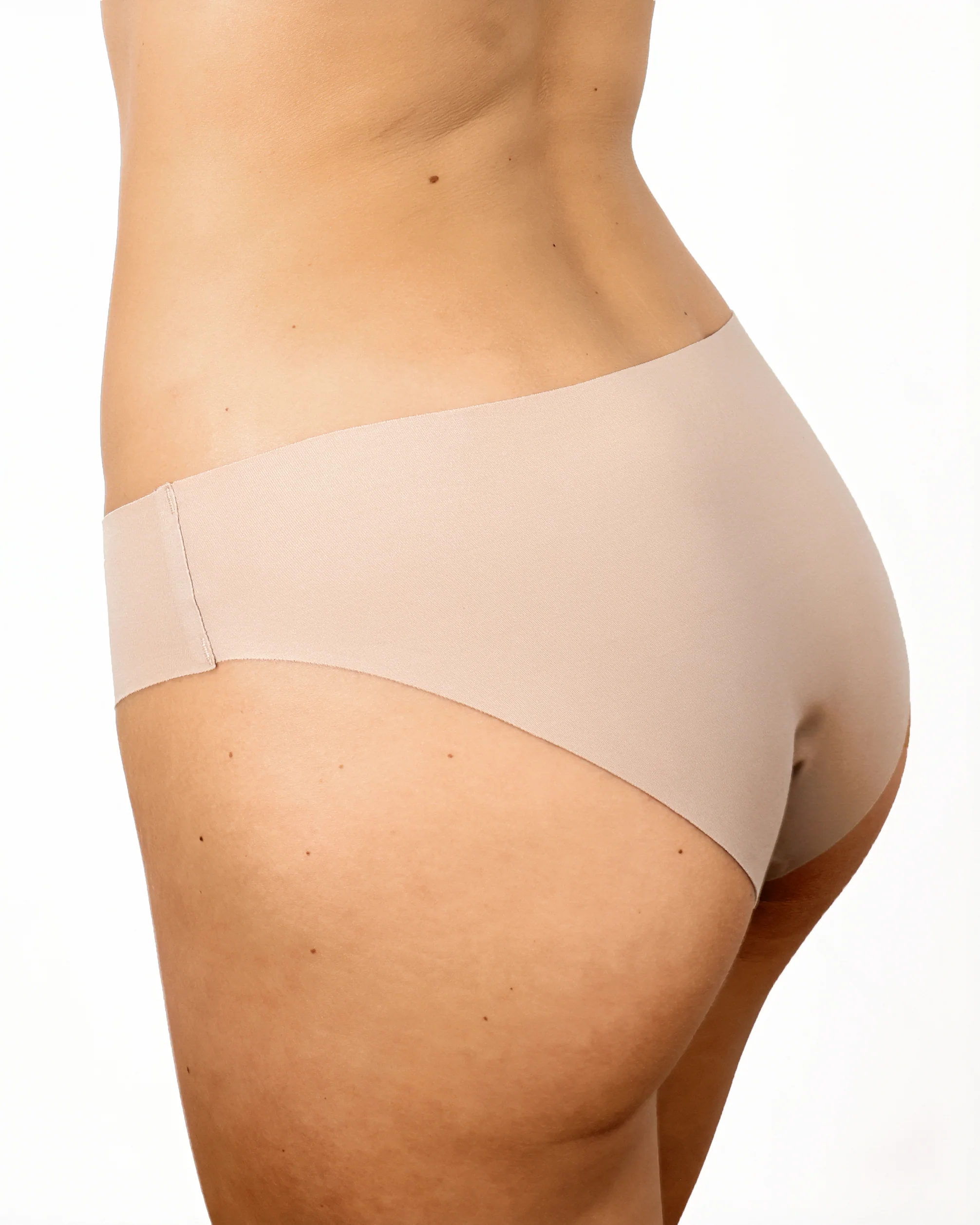 Original-Rise Bikini Brief - Seamless Cotton - Latte - Image 6