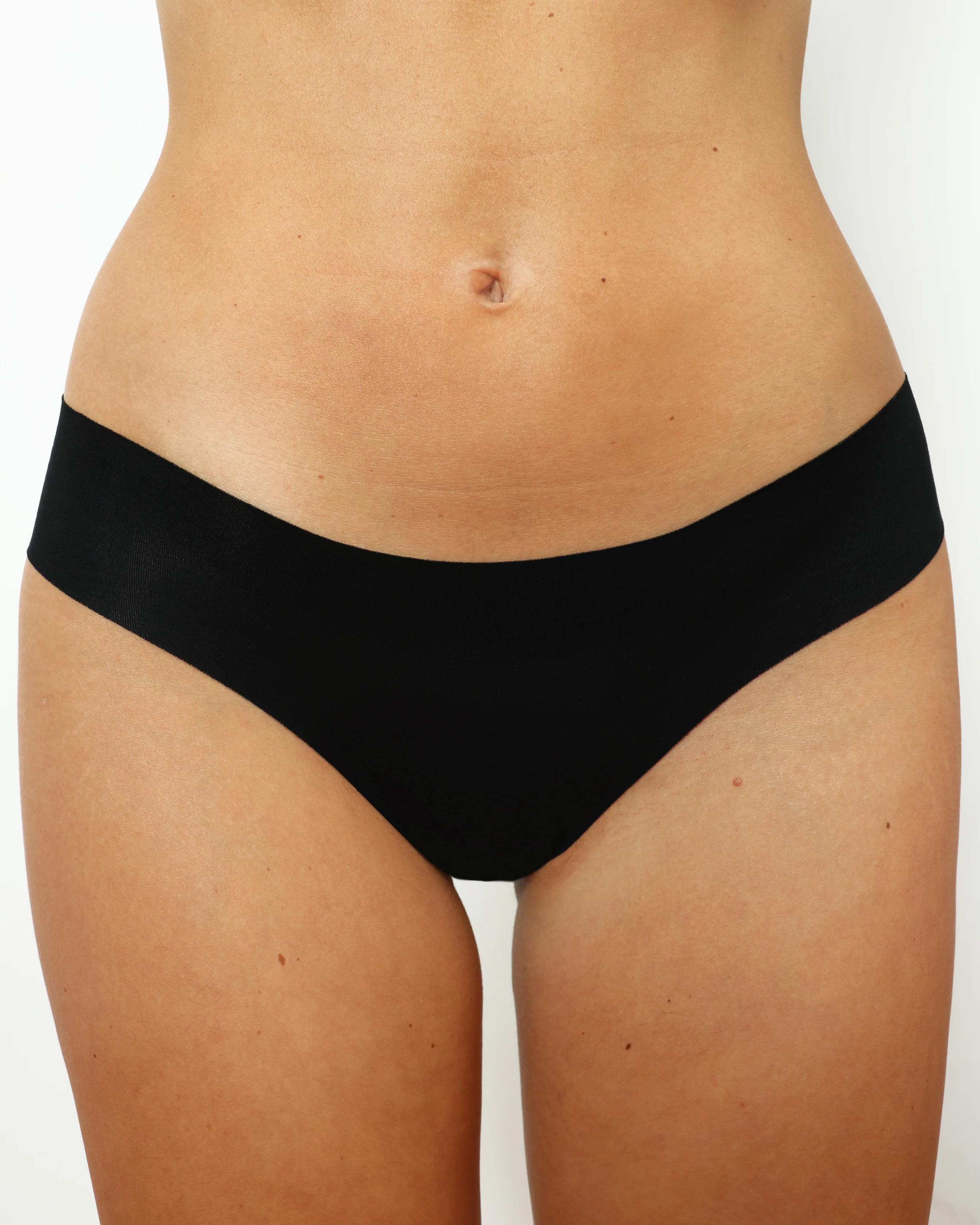 Original-Rise Cheeky - Seamless Cotton - Black - Image 3