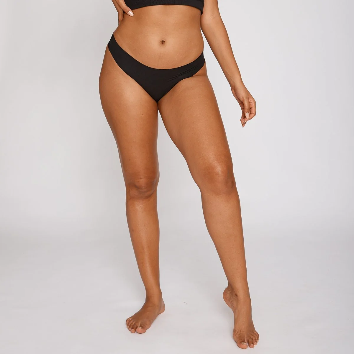 Original-Rise Thong - Seamless Cotton - Black - Image 11
