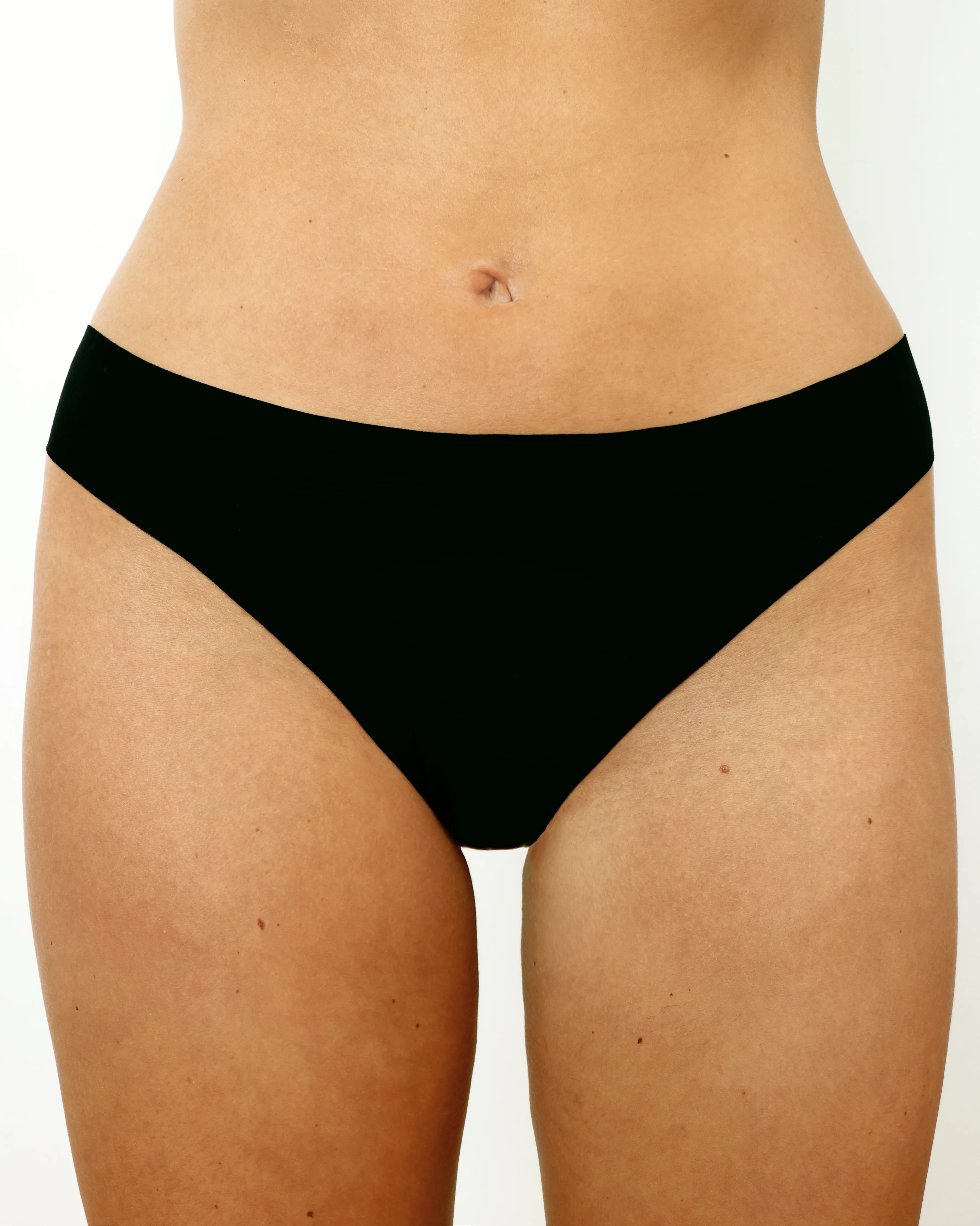 Original-Rise Thong - Seamless Cotton - Black - Image 5