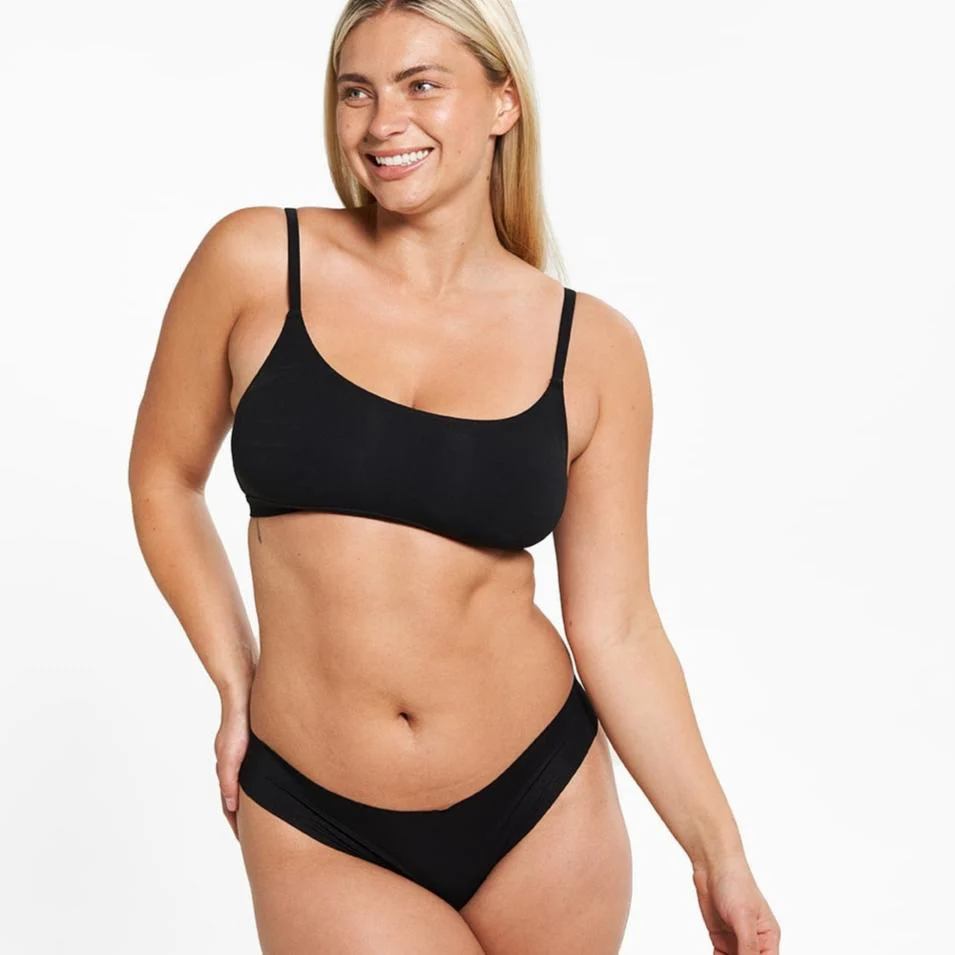 Original-Rise Thong - Seamless Eco 2.0 - Black - Image 3