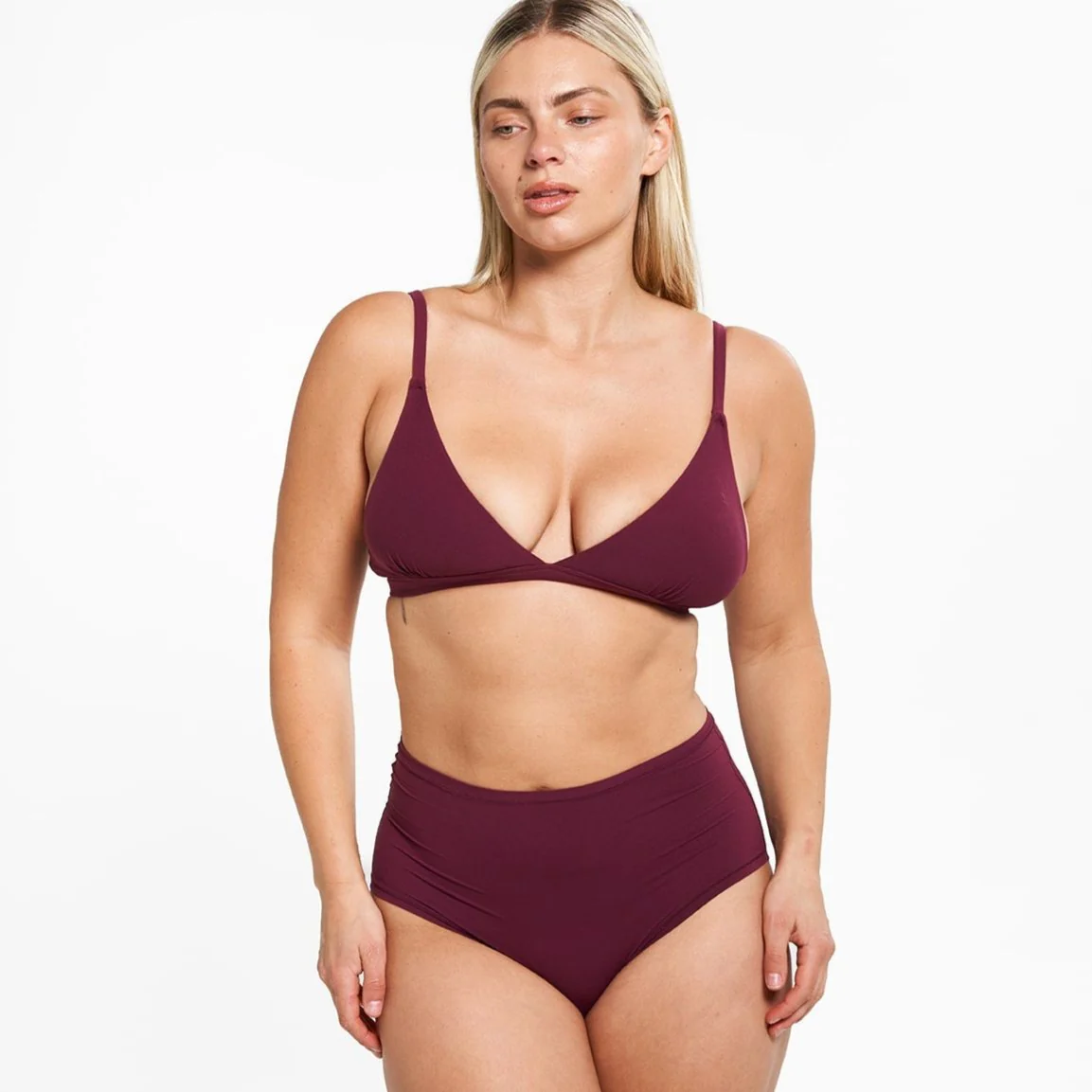 Triangle Bralette - Super Stretch - Shiraz - Image 3